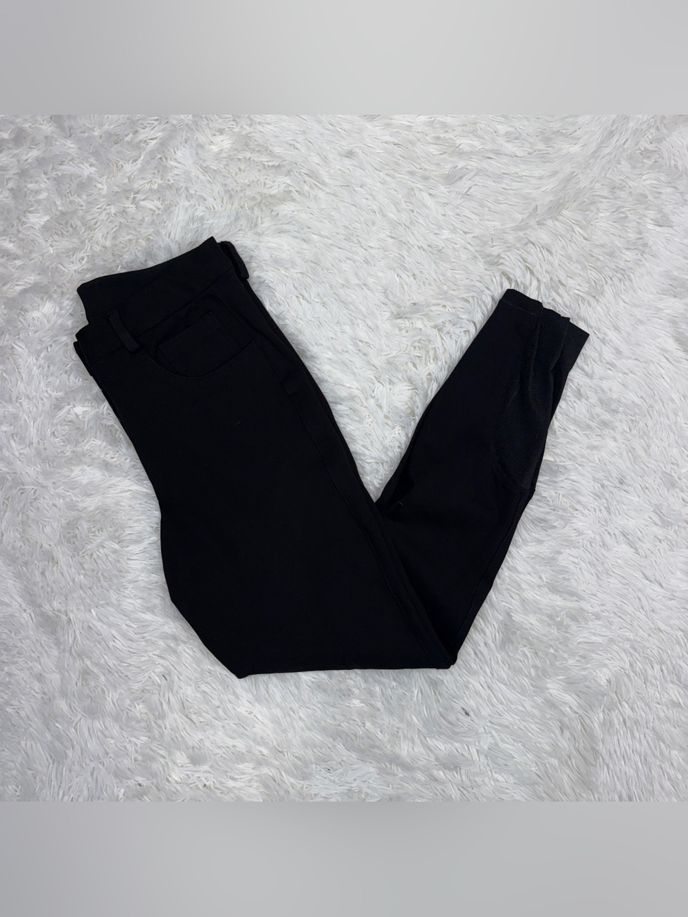Women’s Size 30R Black HR Farm Knee Patch Horseback Riding Breeches. Good Condit